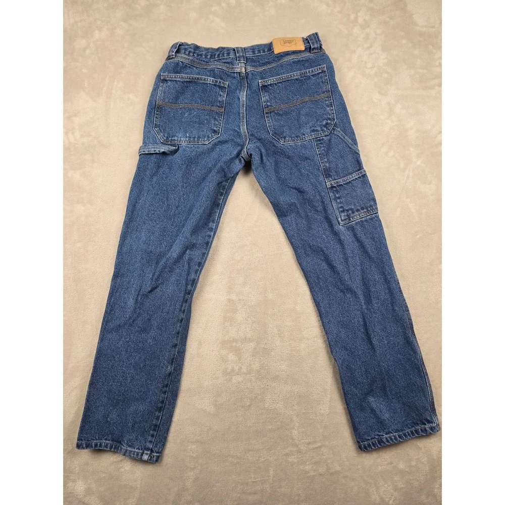 Berkley Jensen Carpenter Jeans Mens 32x32 Fit 31x31 Blue Denim Workwear Utility